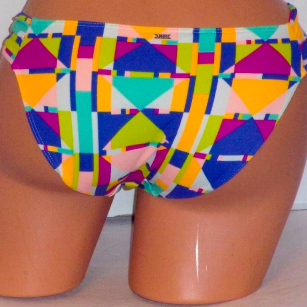 New~Victoria’s Secret PINK colorful abstract Mod swim Beachy Bikini bottom XS - Picture 1 of 3